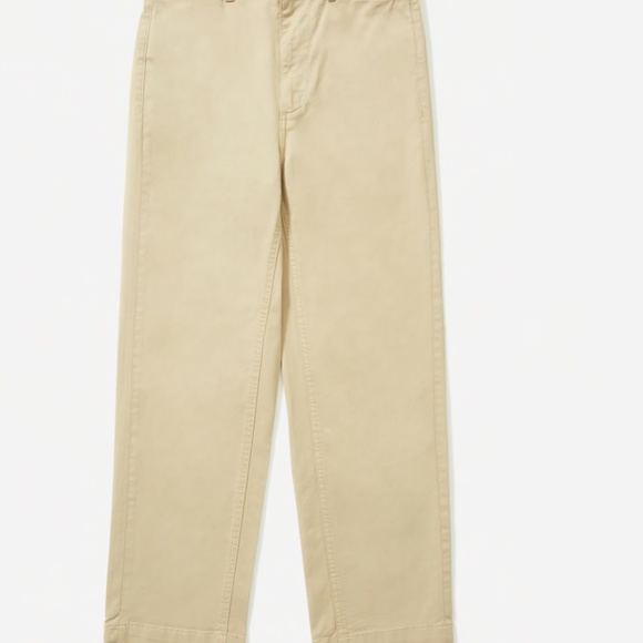 COPY - Everlane Lightweight Cotton Straight-Leg Cropped (tan/khaki colour, size… - Picture 5 of 7